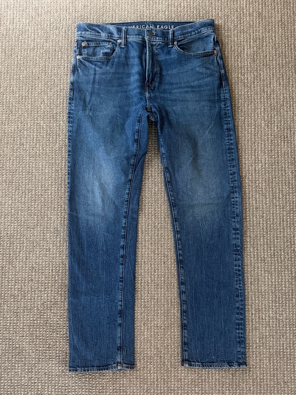 American Eagle Original Straight Jeans Medium Blue Denim 32x34